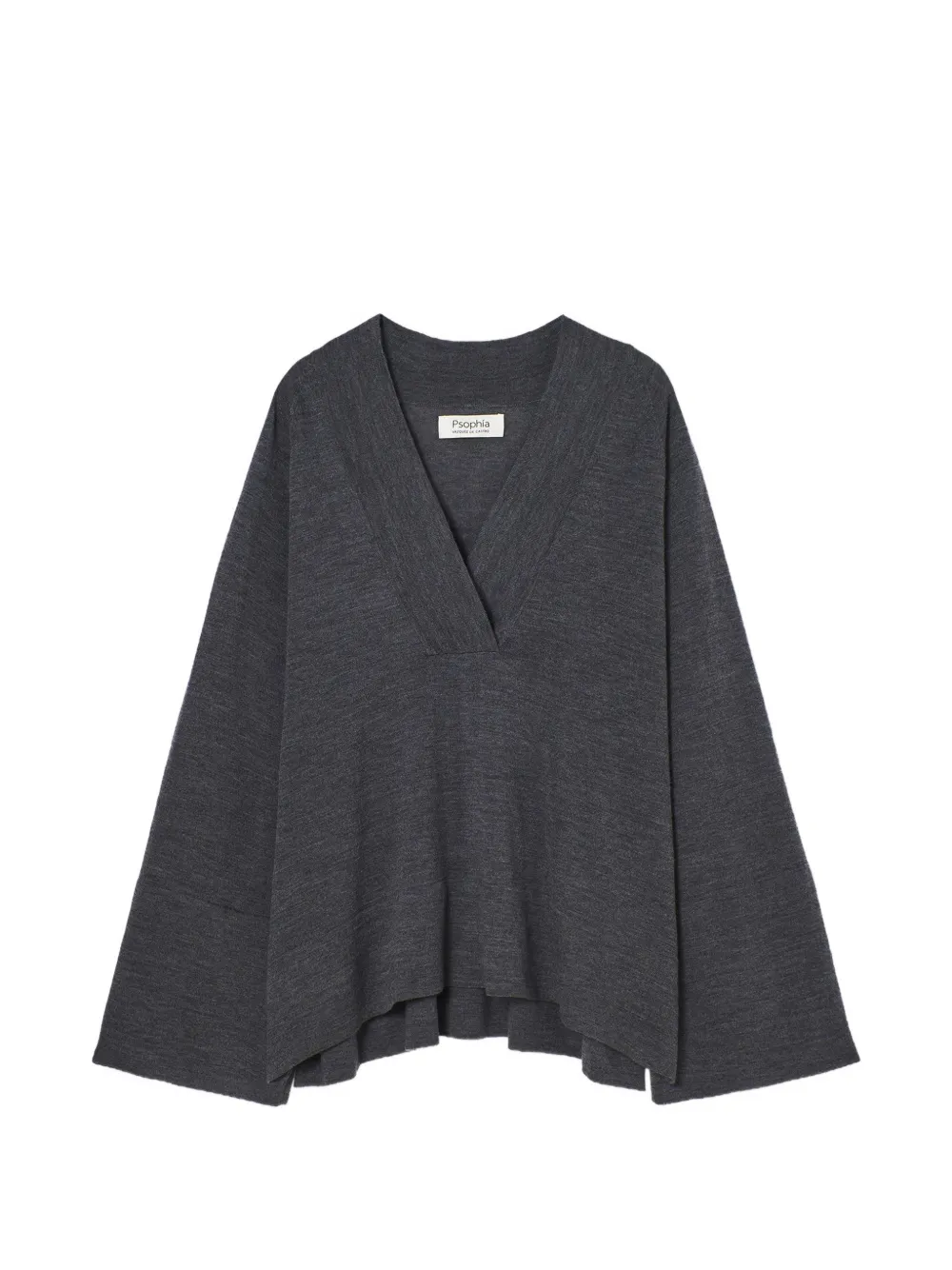 PSOPHIA Pullover mit V-Ausschnitt - Grau