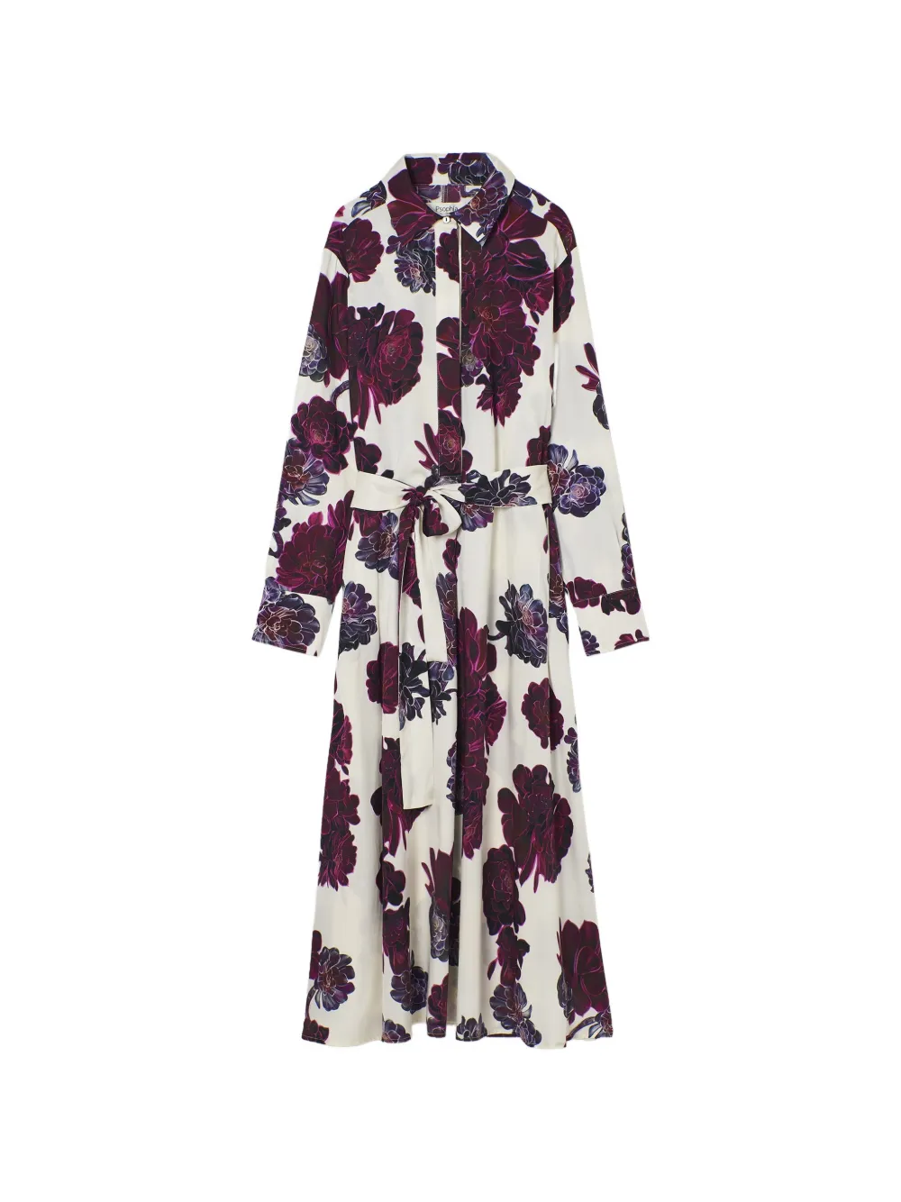 PSOPHIA Aeonium floral-print belted midi dress