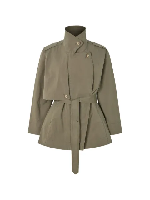 RABENS SALONER Nadira belted pleated-back coat