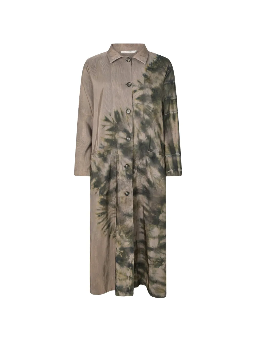 RABENS SALONER Celine tie-dye corduroy coat - Neutrals