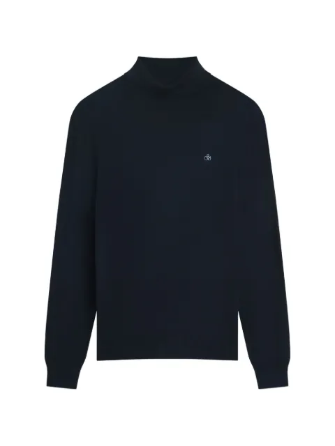 Scotch & Soda logo-embroidered roll-neck sweater
