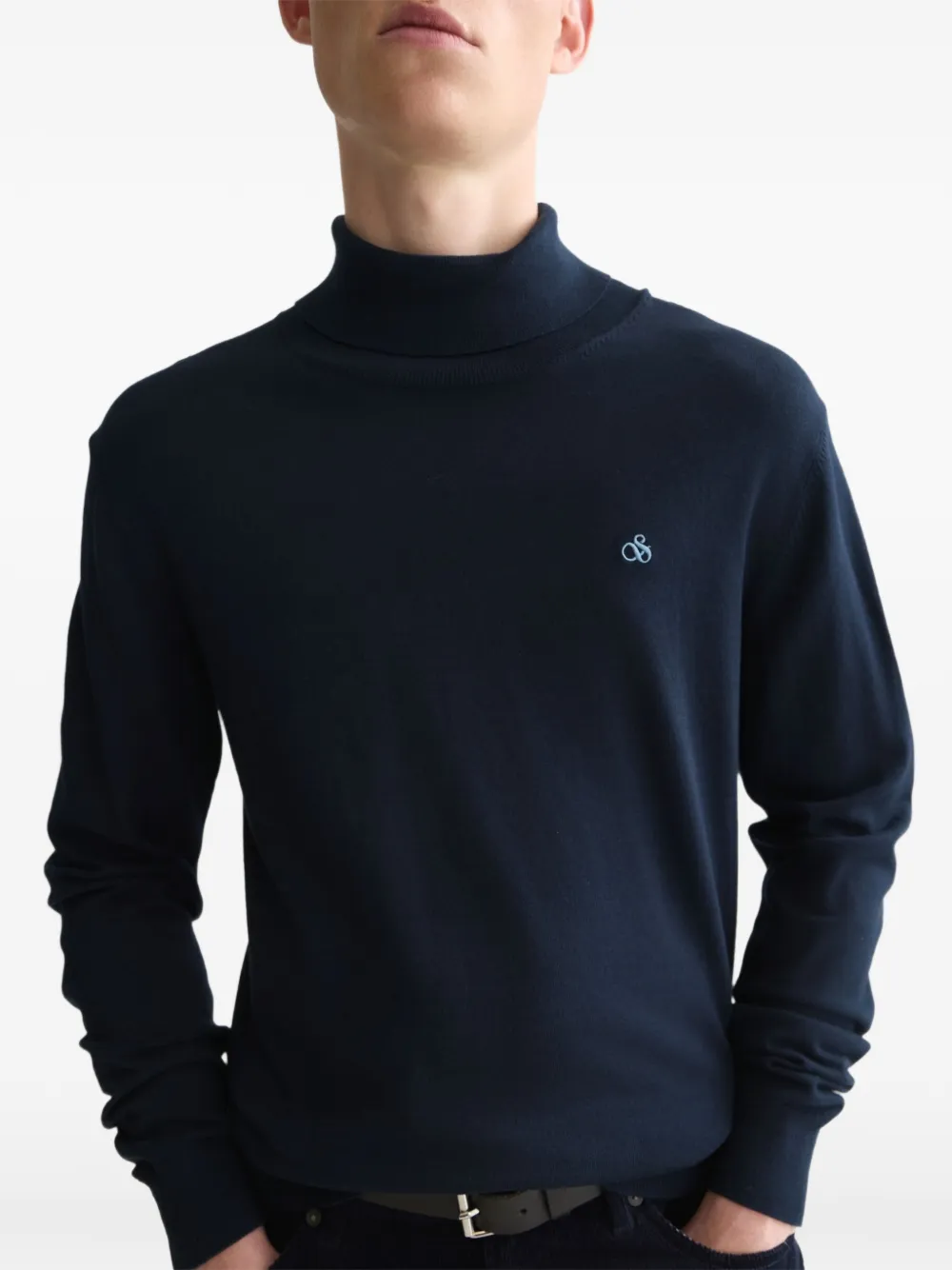 Scotch & Soda Coltrui met geborduurd logo Blauw