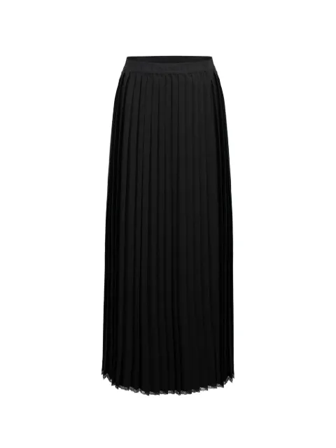 TWINSET Long knit and pleated crêpe dress