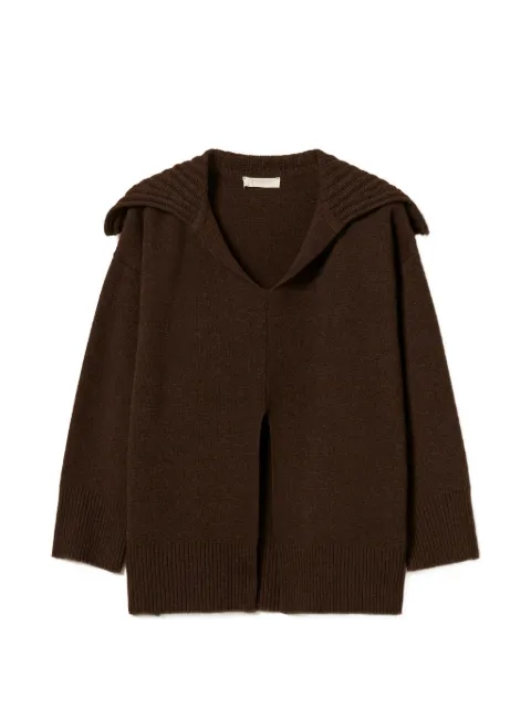 TWINSET wool-blend maxi jumper with slit