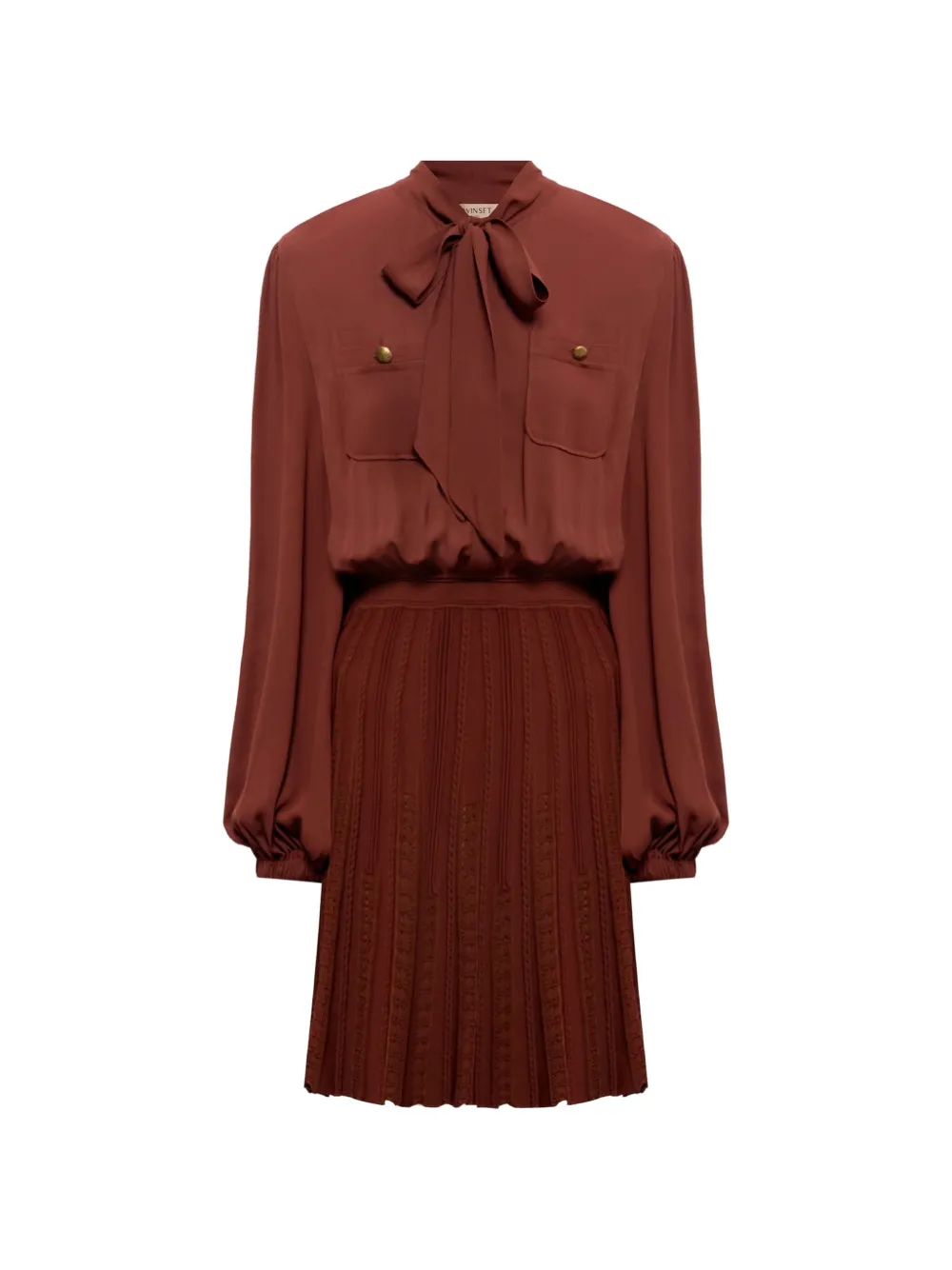 TWINSET Mini-jurk met strik Bruin