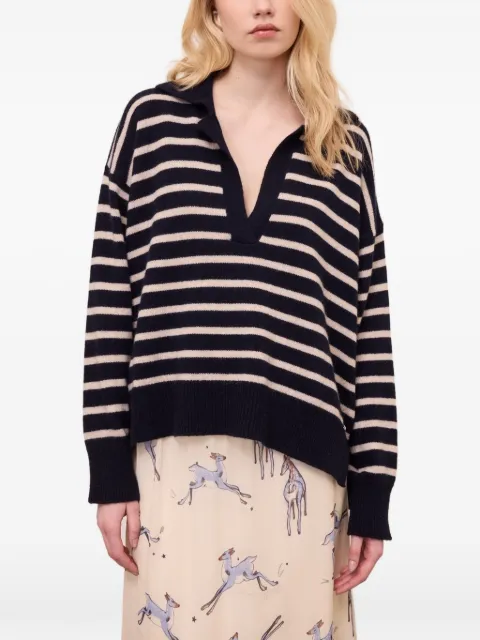 Ottod'Ame striped polo-collar knit