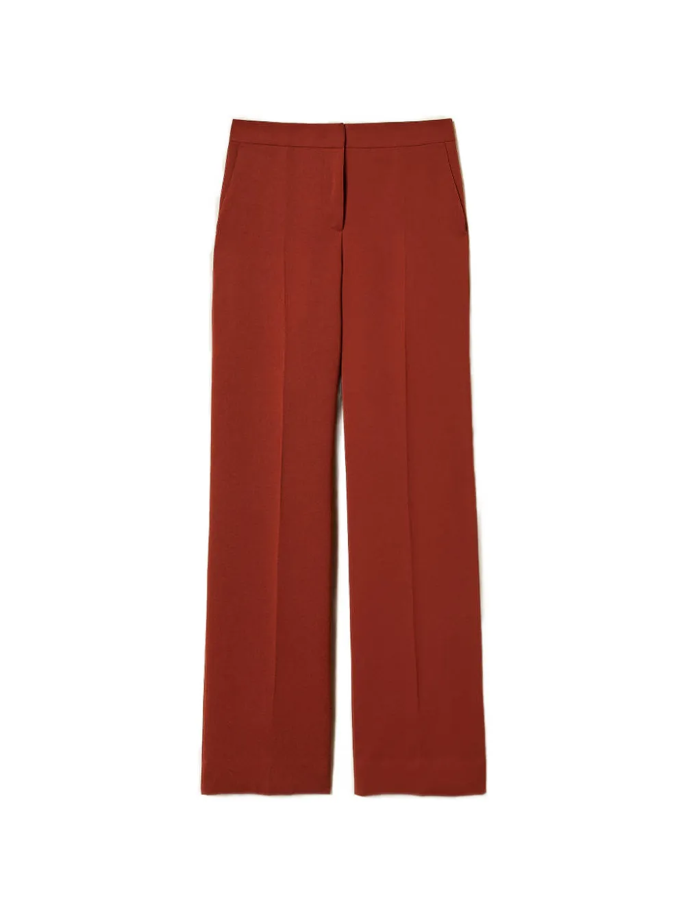 TWINSET crêpe palazzo trousers - Marrone