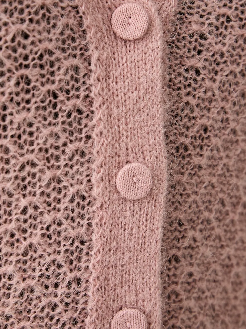TWINSET Opengebreid vest afgewerkt met ruches Roze