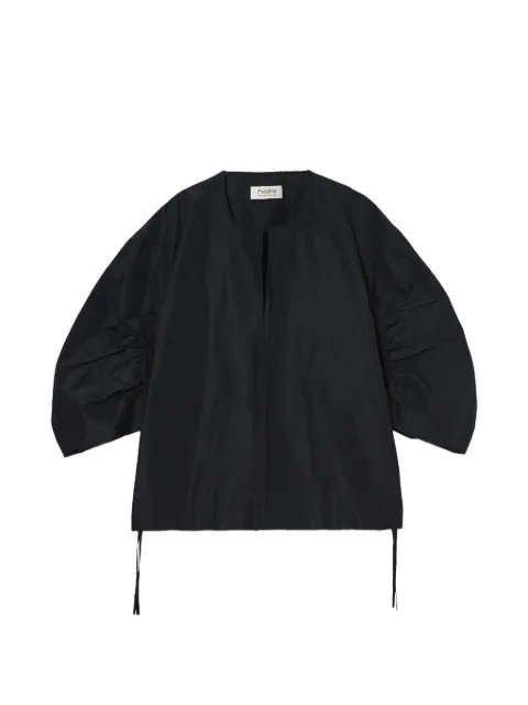 PSOPHIA ruched-sleeve drawstring blouse