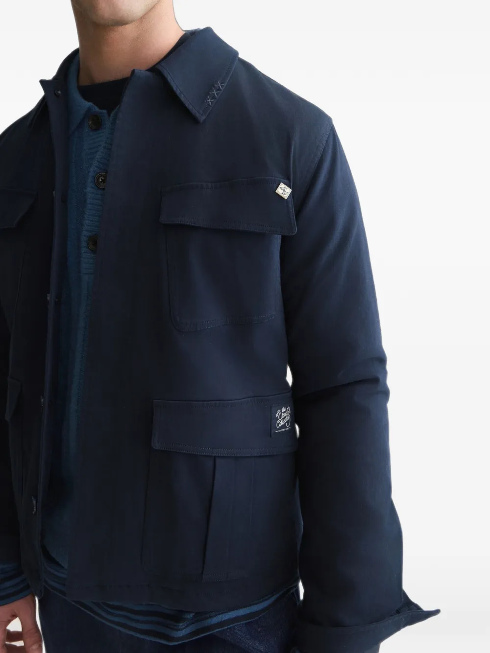 Scotch & Soda Katoenen jack met meerdere zakken Blauw