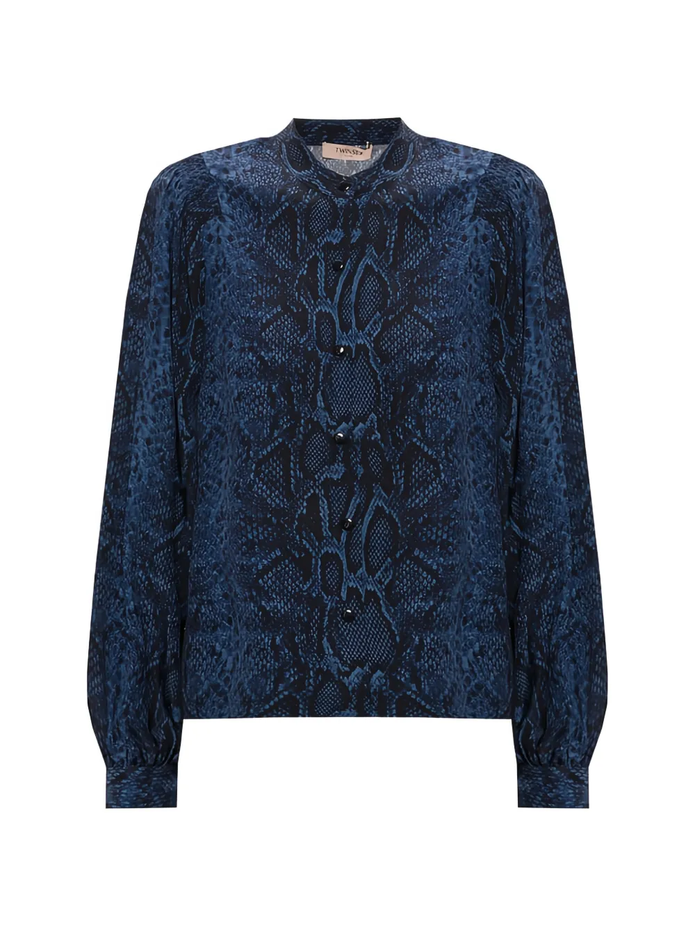 TWINSET crêpe de Chine python print shirt - Bleu TWINSET crêpe de Chine python print shirt - Bleu
