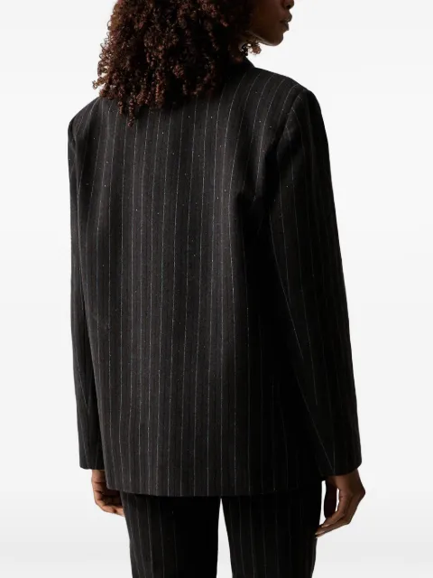 TWINSET pinstripe sequin-embellished blazer