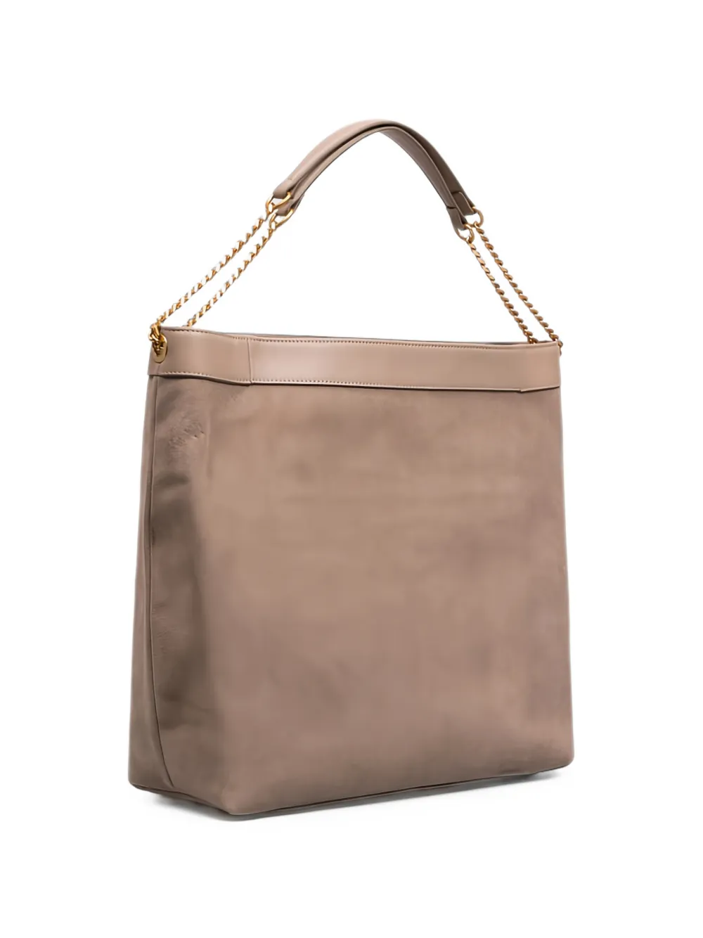 TWINSET Schoudertas met suède vlakken Beige