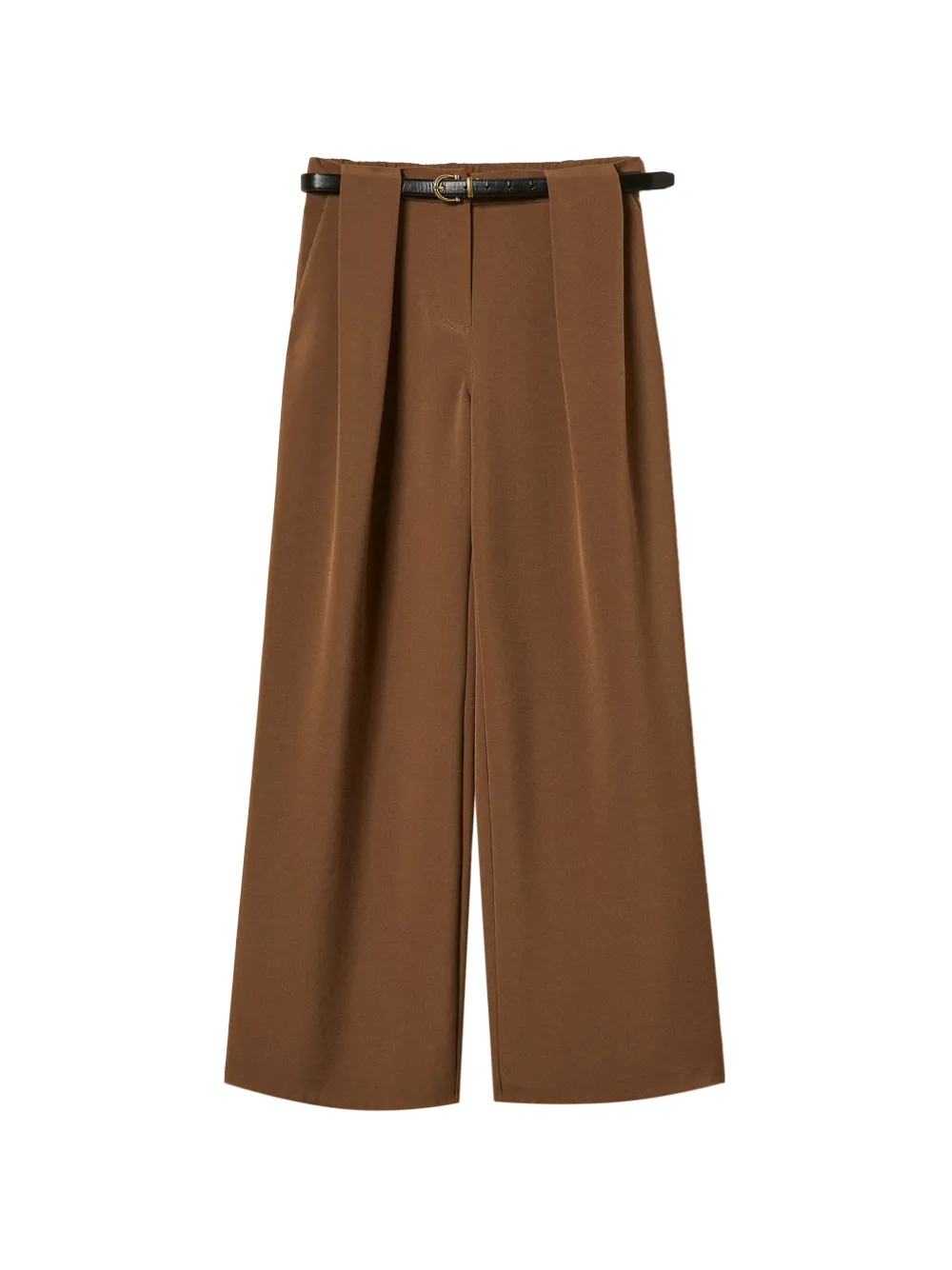 TWINSET cady trousers with belt Bruin