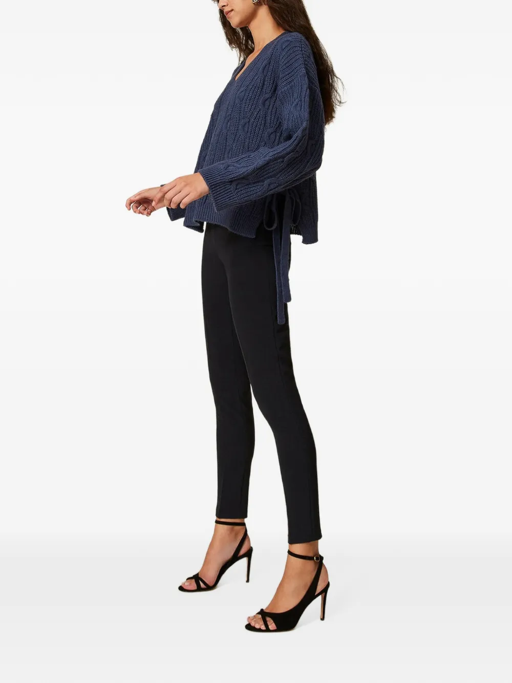 TWINSET Trui van wolblend met strikken Blauw