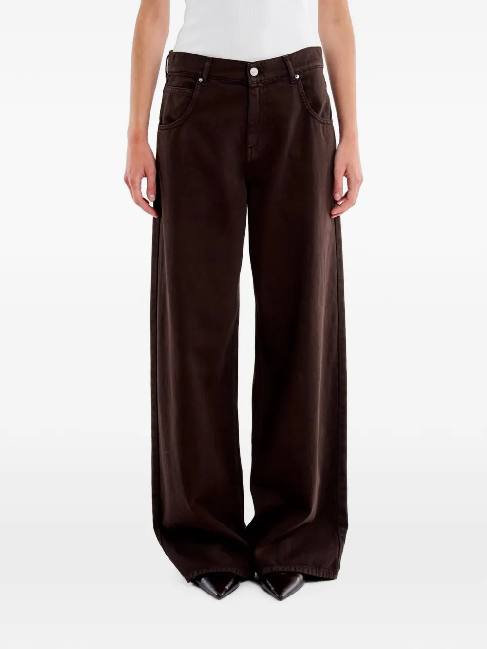 VICOLO Jeans a gamba ampia Mia - Marrone