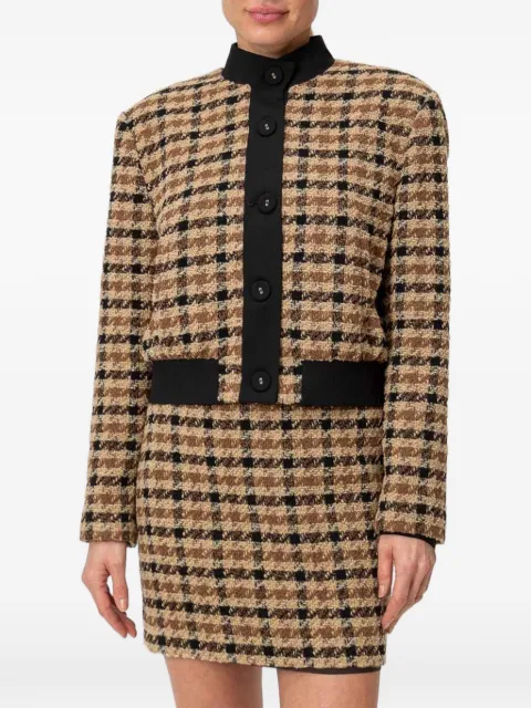TWINSET check-pattern bouclé coat