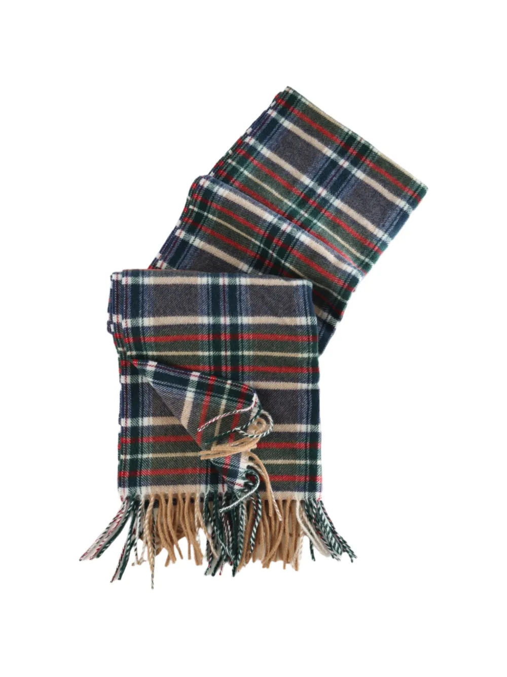 Polo Ralph Lauren tartan-check fringed scarf - Blau