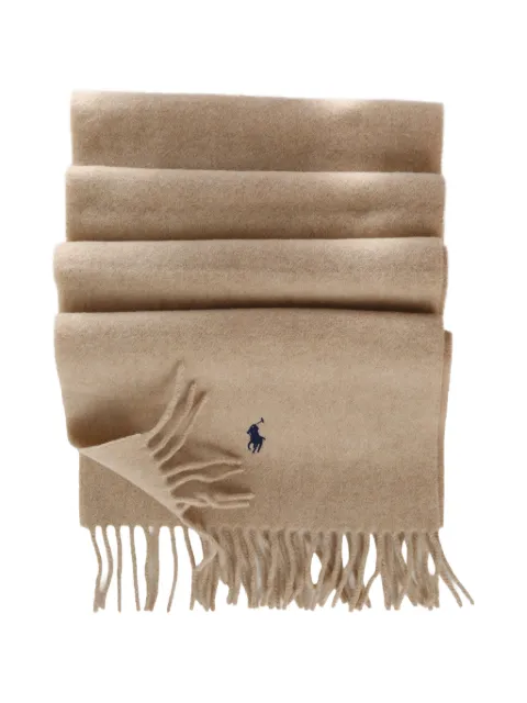 Polo Ralph Lauren Pony motif fringed scarf