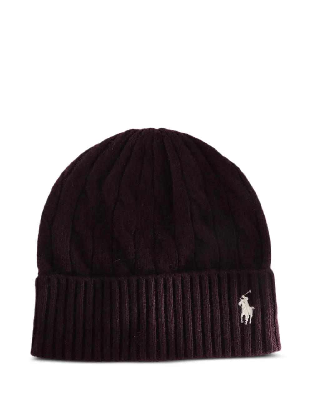 Polo Ralph Lauren cable-knit wool-cashmere beanie - Viola