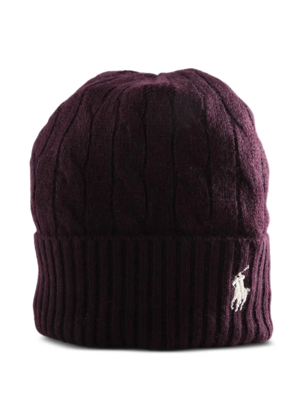 Polo Ralph Lauren Kabelgebreide muts van wol-kasjmier Paars