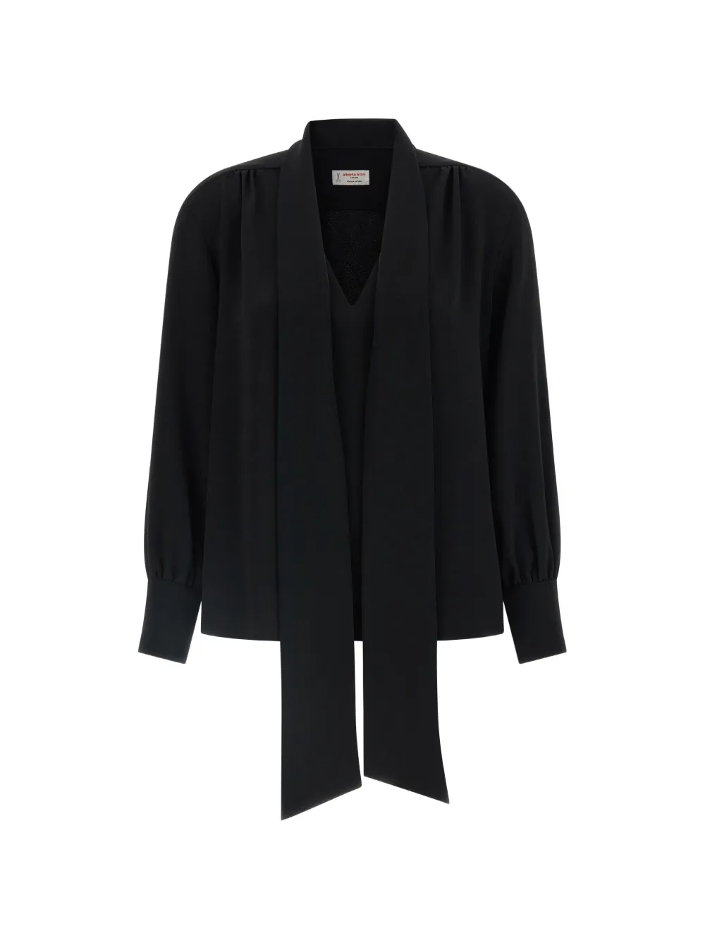 Alberto Biani lavallière-neck long-sleeve blouse - Nero
