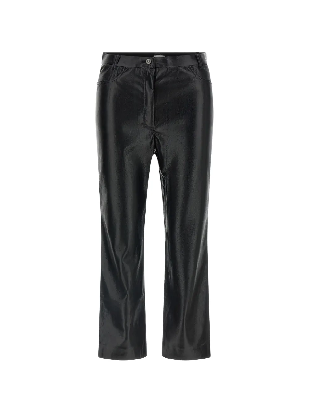 THE ANDAMANE Axelle leather-effect cropped trousers - Nero