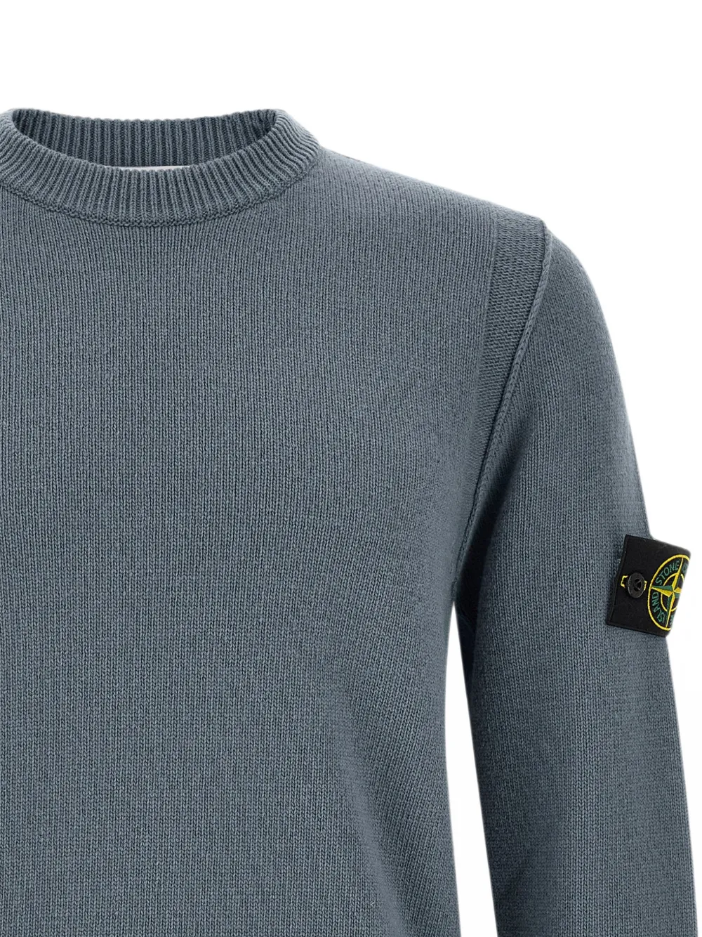 Stone Island 5100072 Compass trui met ronde hals en badge Blauw