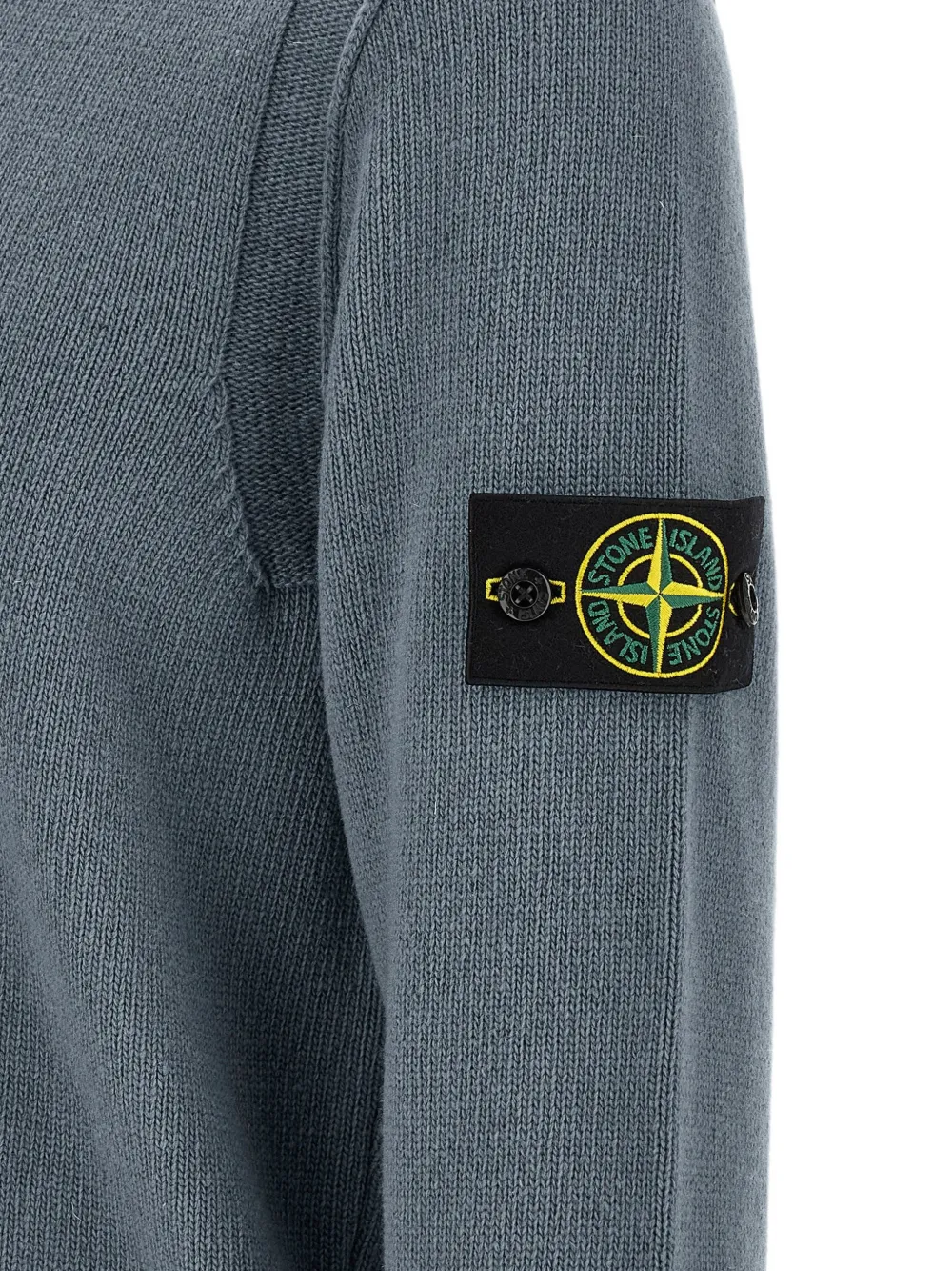 Stone Island 5100072 Compass trui met ronde hals en badge Blauw