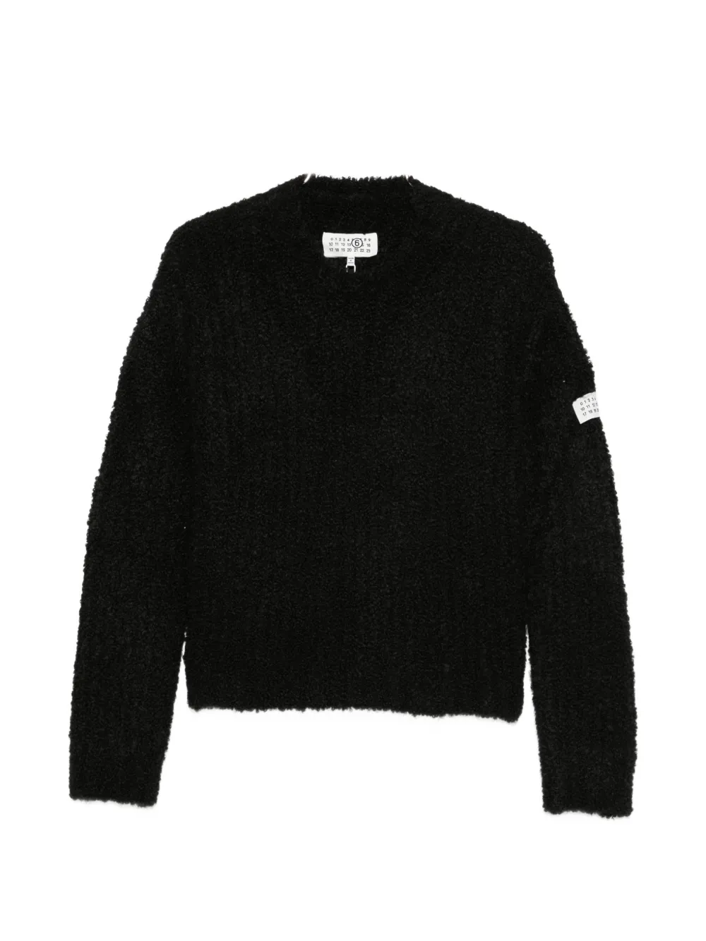 MM6 Maison Margiela logo-patch sweater - Schwarz