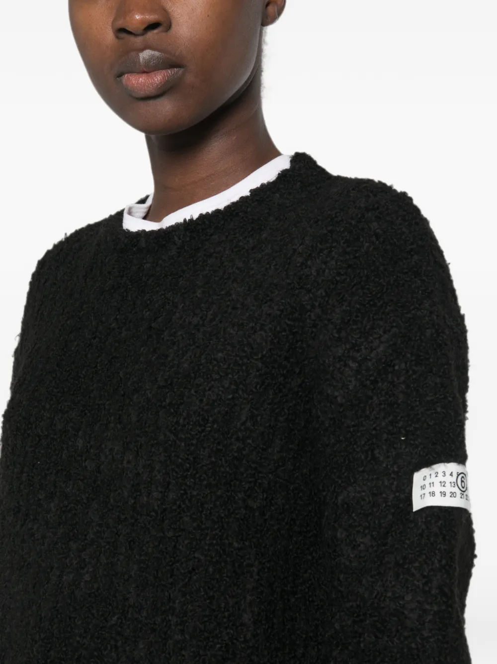 MM6 Maison Margiela Trui met logopatch Zwart