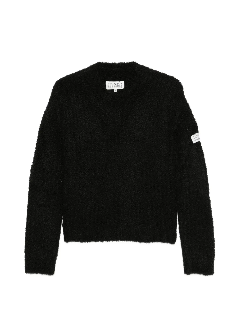 MM6 Maison Margiela logo-patch sweater - Nero