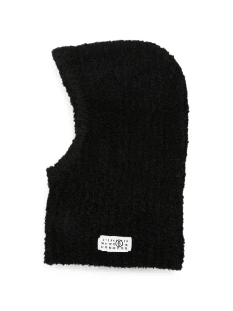MM6 Maison Margiela logo-patch bouclé balaclava