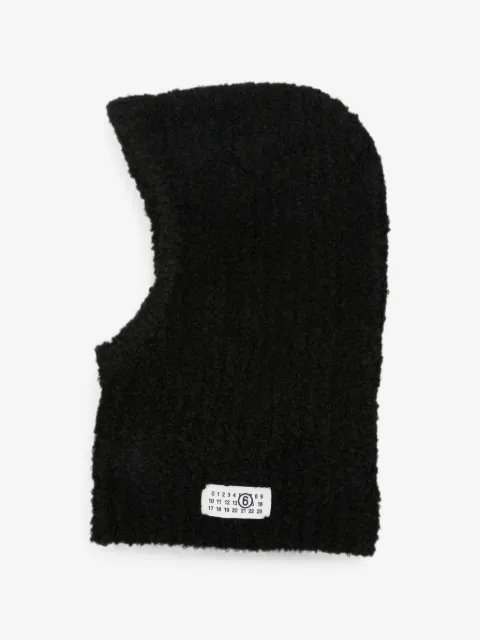 MM6 Maison Margiela logo-patch bouclé balaclava