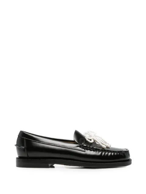 Sebago faux-pearl bow-embellished loafers