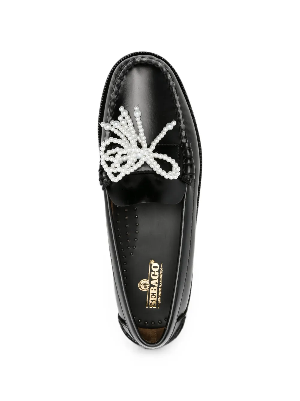 Sebago bow-embellished loafers Zwart