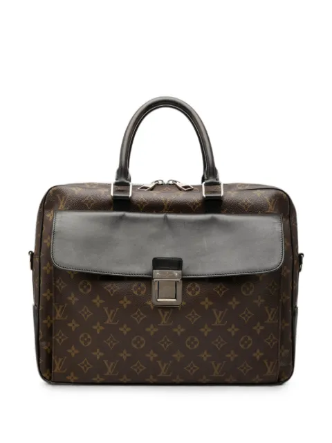 Louis Vuitton Pre-Owned 2009 Monogram Macassar Soft Briefcase business bag