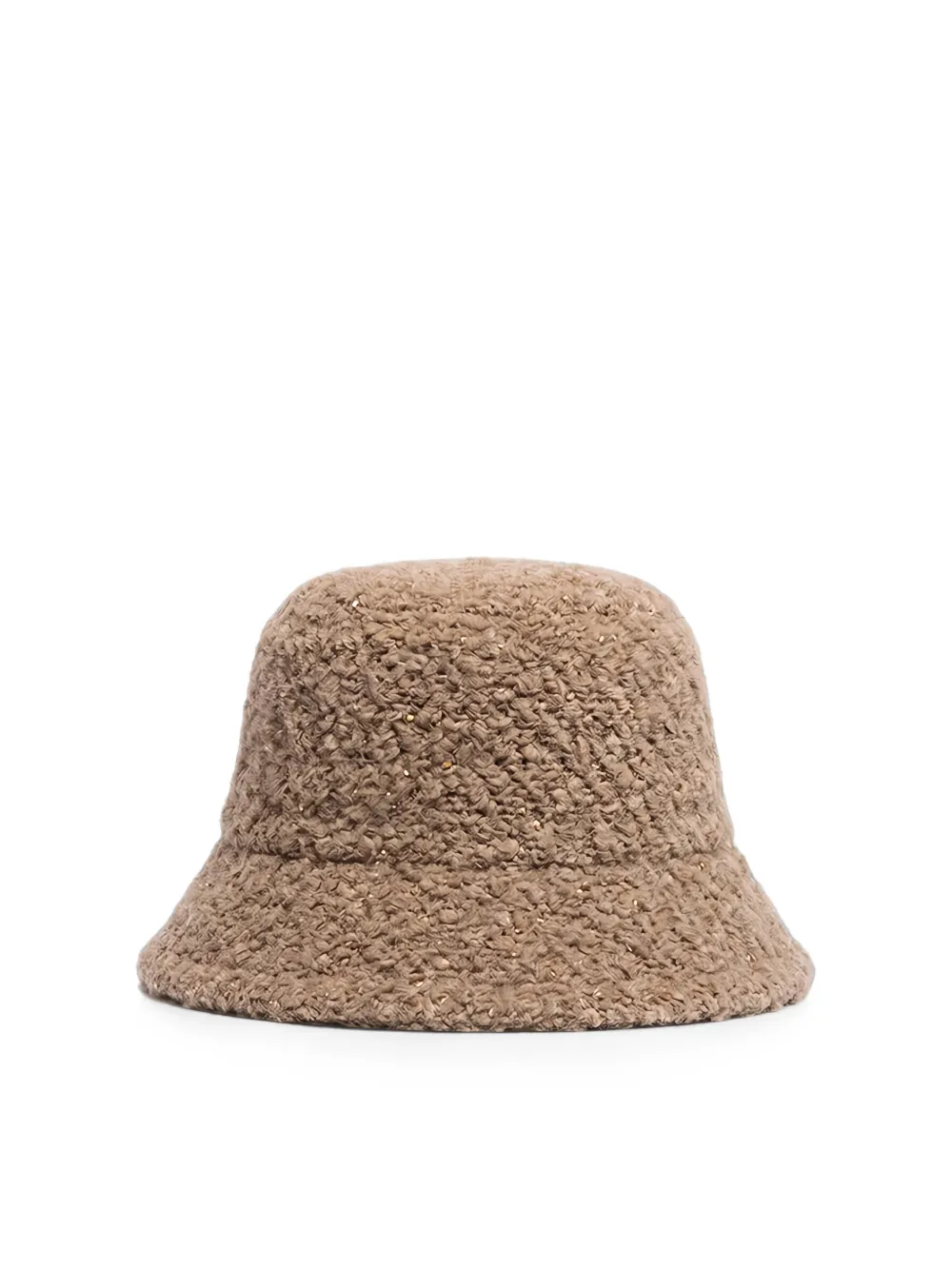 Peserico Bouclé gebreide vissershoed Bruin