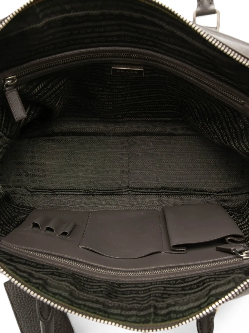 Prada Pre-Owned 2010-2026 サフィアーノ ビジネスバッグ | グレー