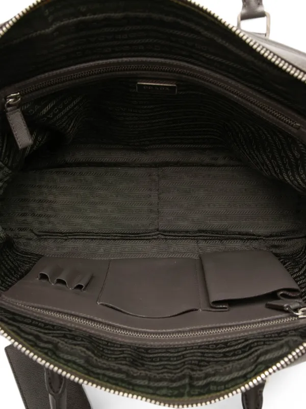 Prada Pre-Owned 2010-2026 サフィアーノ ビジネスバッグ | グレー