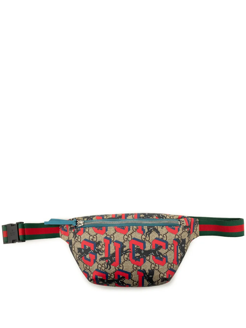 Gucci Pre-Owned sac banane Kids Tiger GG Supreme à détail Web (2016-2026) - Tons neutres