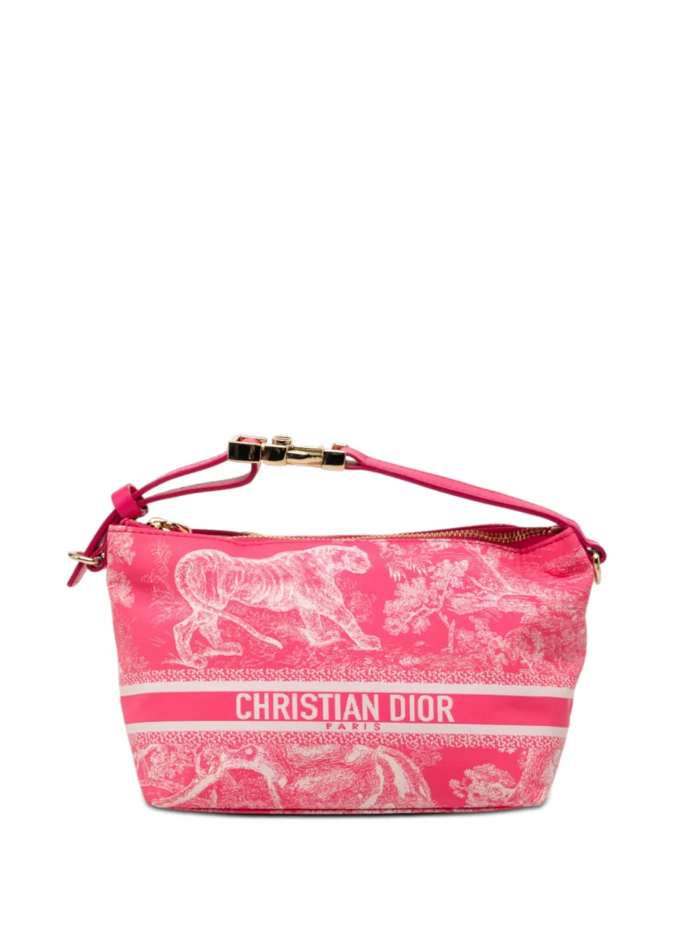 Christian Dior Pre-Owned Borsa a mano Nomad Pouch Toile De Jouy Sauvage DiorTravel piccola in tessuto tecnico 2022 - Rosa