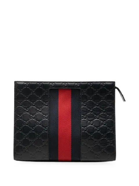 Gucci Pre-Owned 2000-2015 Guccissima Web clutch bag
