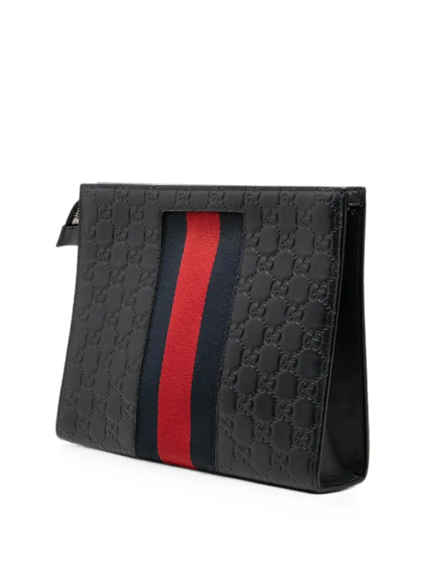 Gucci Pre-Owned 2000-2015 グッチシマ ウェブ クラッチバッグ
