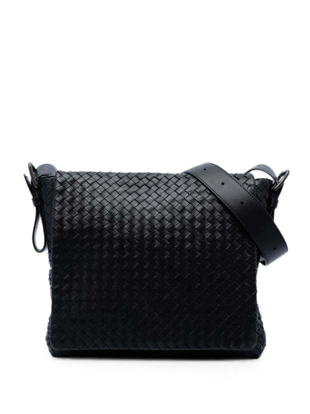 Bottega Veneta Pre-Owned 2012-2026 Nappa Intrecciato Flap crossbody bag - Braun