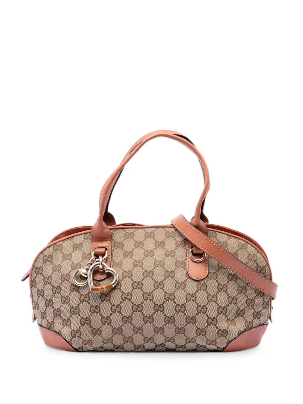 Gucci Pre-Owned 2016-2026 GG Canvas Heart Bit satchel - Toni neutri