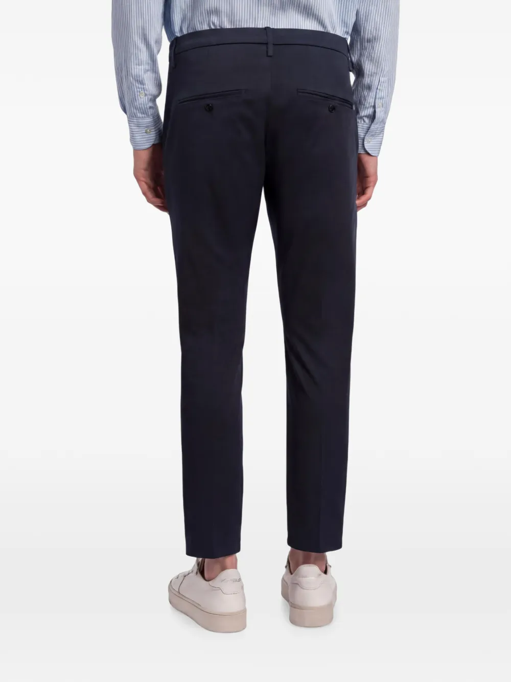 DONDUP Alfredo slim-fit broek met gekreukt effect Blauw