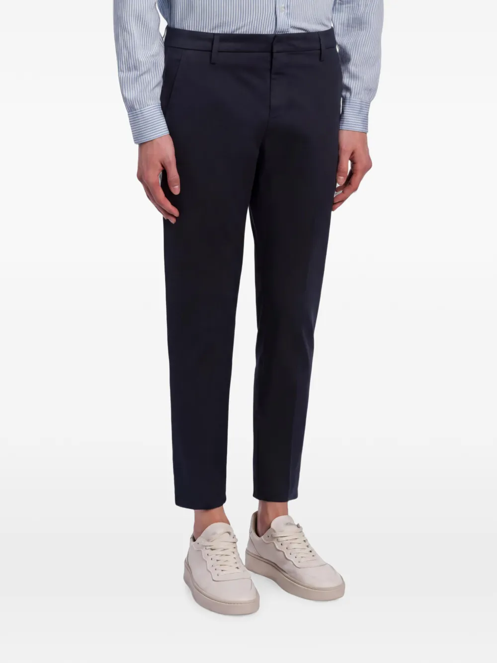 DONDUP Alfredo slim-fit broek met gekreukt effect Blauw