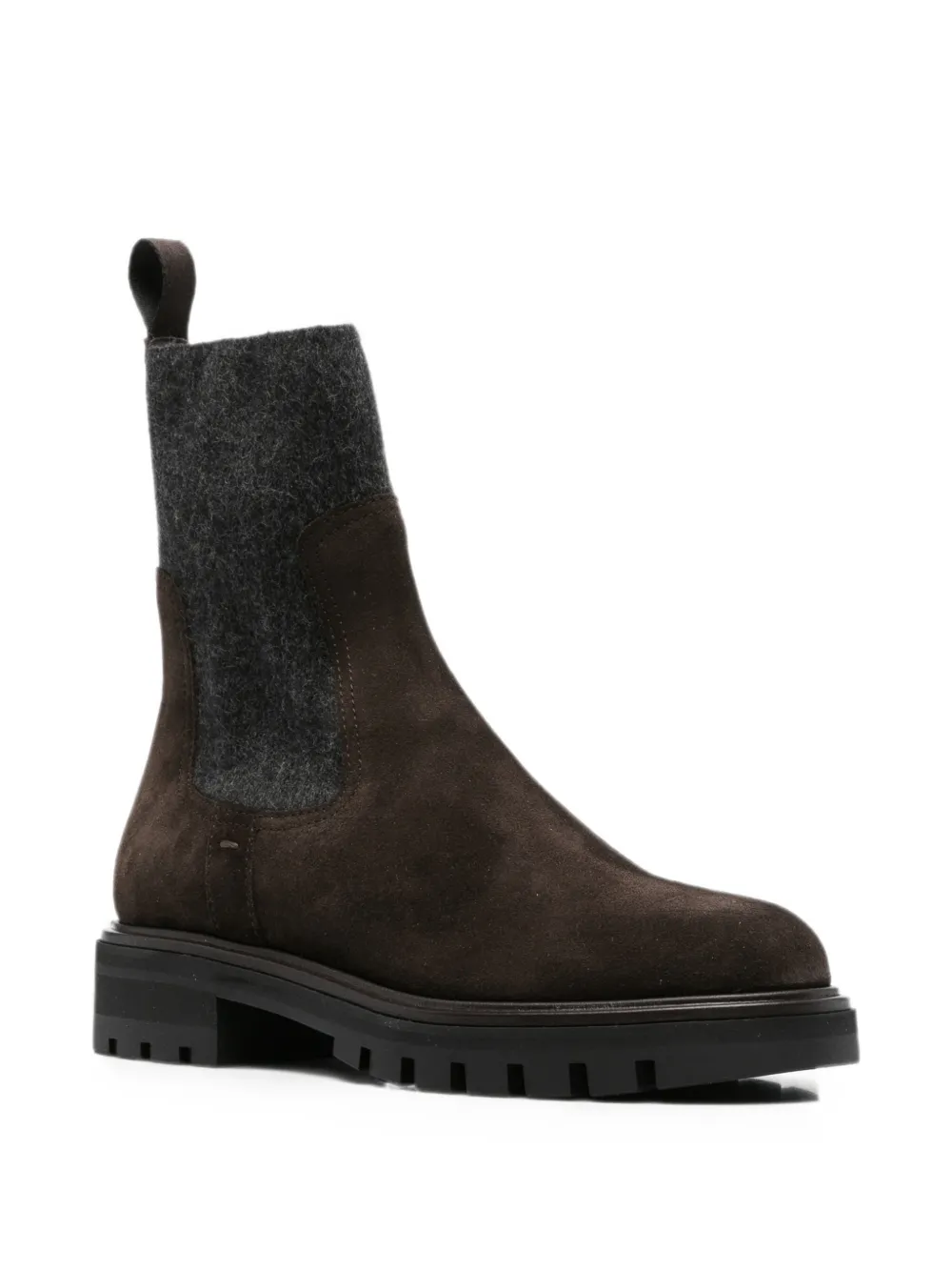 Henderson Baracco Ella suede panelled boots Bruin