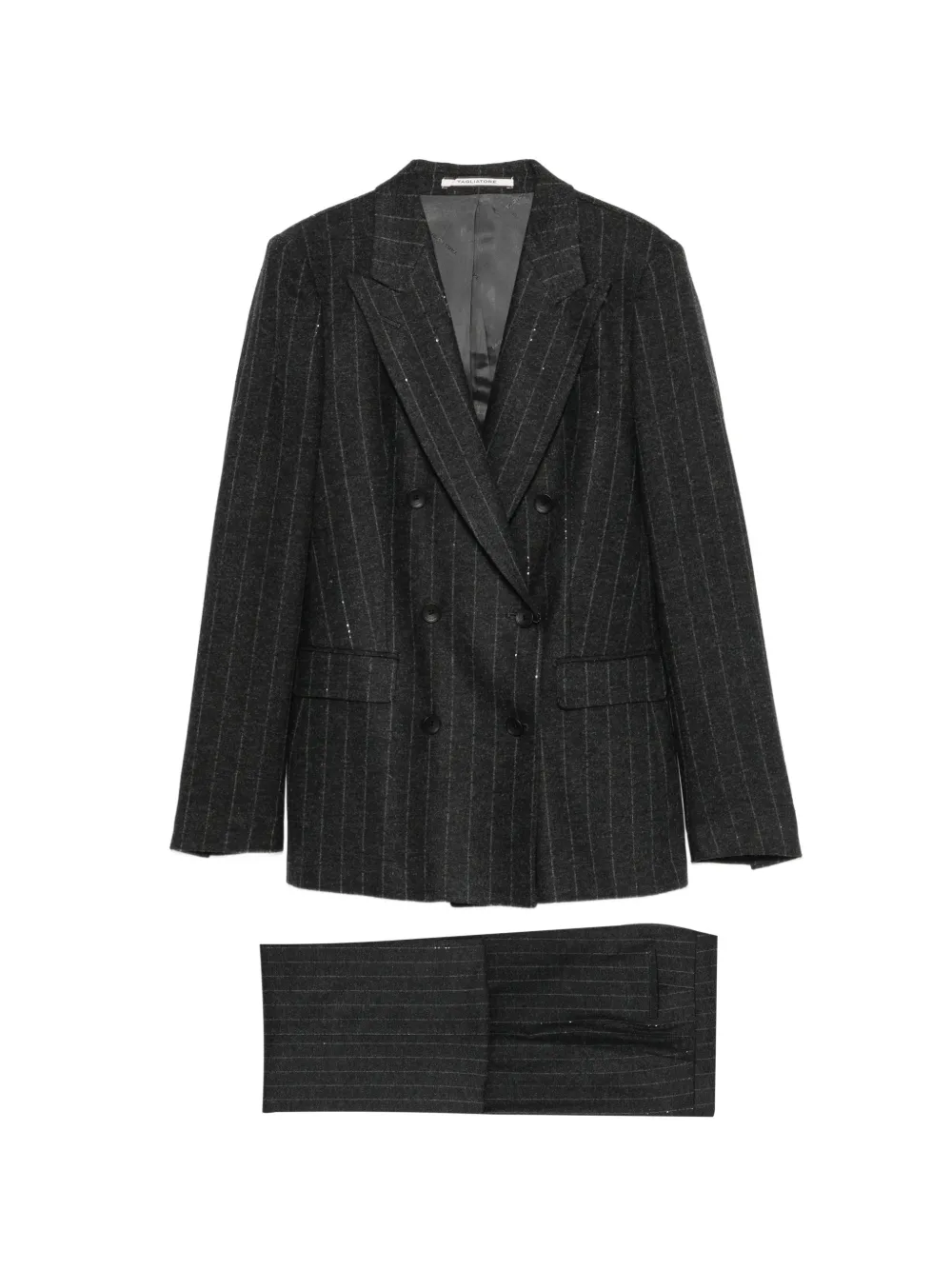 Tagliatore pinstripe sequin-embellished suit - Grigio
